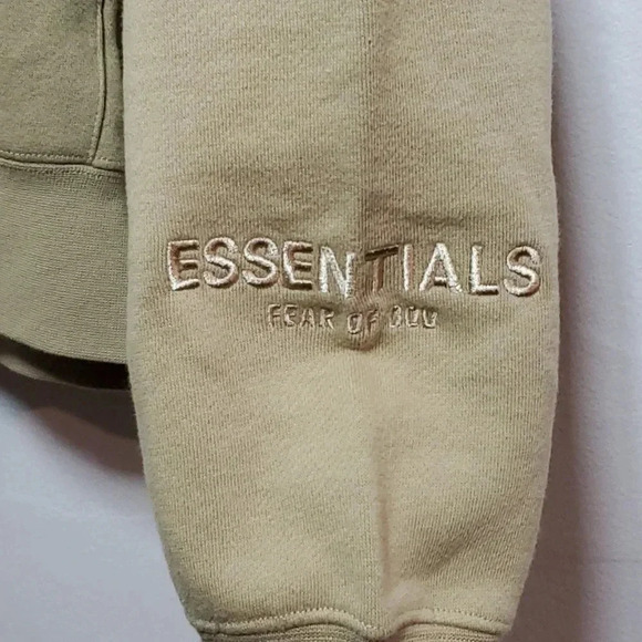 Fear Of God ~ Essential Oversize Tan Hoodie ~ Size Medium NWOT - Picture 4 of 10